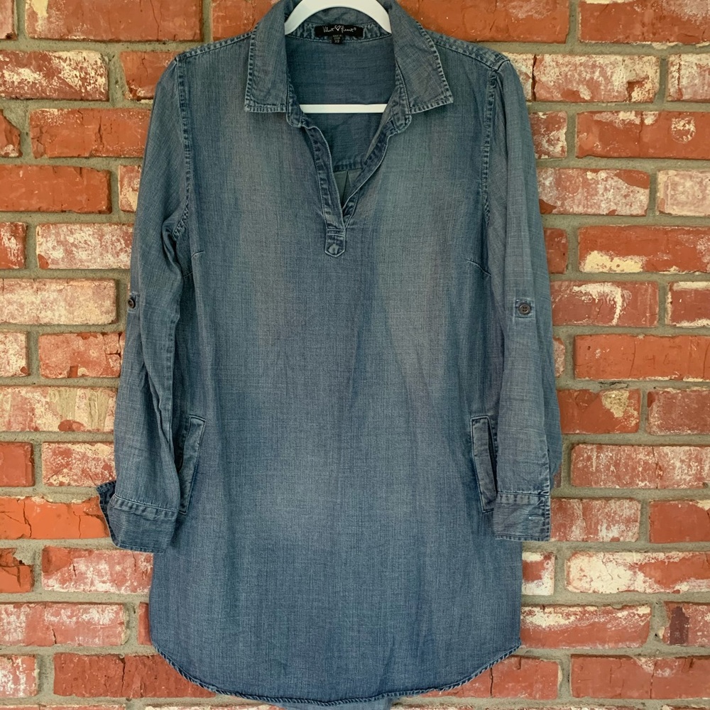 Denim Mini Shift Dress